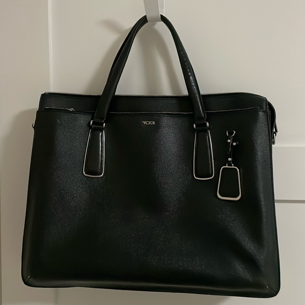 Tumi leather briefcase